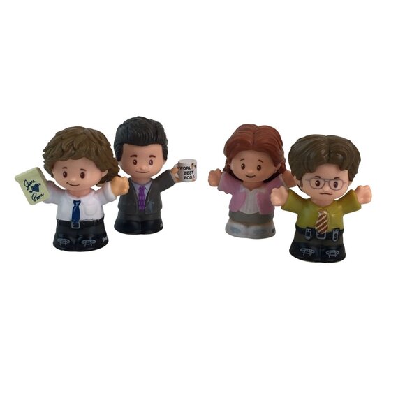 Fisher Price Little People The Office Collection Set 4 Michael Dwight Pam & Jim - Picture 1 of 10